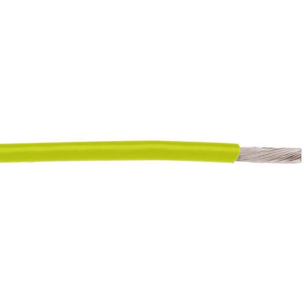2842/19 YL005 Alpha Wire Hook-up Wire TEFLON Series Yellow 0.09 mm² Hook Up Wire, 28 AWG, 19/40, 30.5m, PTFE Insulation,