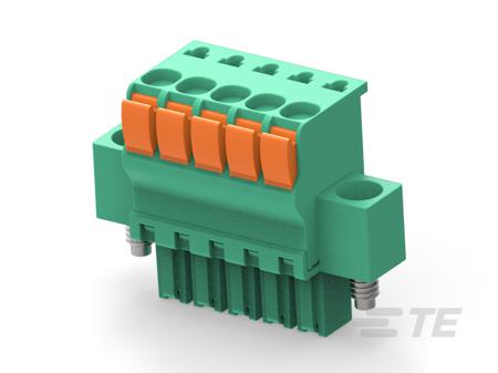 1986723-5 TE Connectivity, 3.5mm Pitch, Buchanan, 5 Way, Vertical, Pluggable Terminal Block, Plug, Screw Mount, Push In
