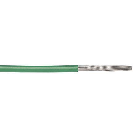 5857 GR005 Alpha Wire Hook-up Wire TEFLON Series Green 0.96 mm² PTFE Equipment Wire, 18 AWG, 19/0.25 mm, 30m, PTFE Insulation,