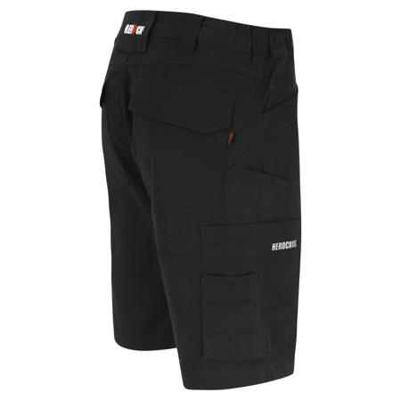 22MBM2101BK-56 Herock BARGO SHORTS Black 2% Elastane, 98% Cotton Work shorts, 46in