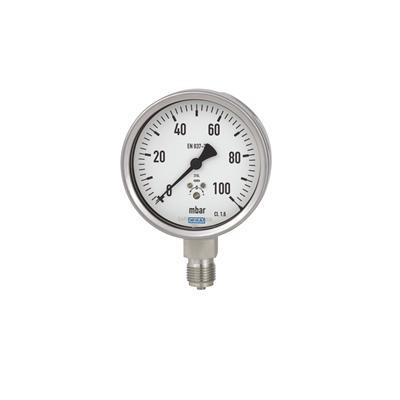4462875 WIKA G 1/2 Back Entry Pressure Gauge 0.04bar, , 0bar min.