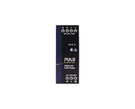 PIM60-245 PULS PIM60 DIN Rail Power Supply, 240V ac Input, 24V dc Output, 2.5A Output, 60W