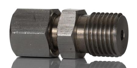 262-3238 Straight Thermocouple Compression Fitting for Use with Thermocouple Probes, M8, 3mm Probe