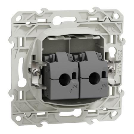S505486 Schneider Electric White, 2 Way, 1 Gang, Odace