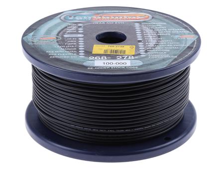 268-100-000 Van Damme 2 Core Screened Black Twisted Pair Microphone Cable, 3.6mm od