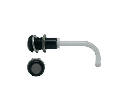 RHD-0900-3000-F9PS67PR  Bivar, Panel Mount Right Angle LED Light Pipe, Smoke Round Lens