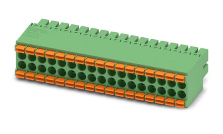 1790250 Phoenix Contact, 3.5mm Pitch, DFMC 1.5/17-ST-3.5, 34 Way, Pluggable Terminal Block, Plug, Cable Mount, Spring Cage