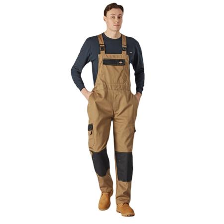 DK0A867NK151 Dickies Khaki Reusable Bib & Brace, L