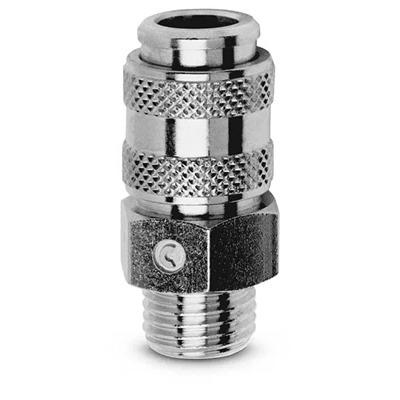 5081-1-4 Camozzi 5081 Series Male Connector, G 1/4 to BSP Male, Threaded Connection Style, 5081 1/4