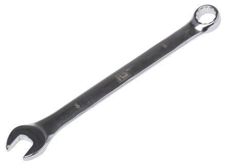 783-9739 RS PRO 8 mm Combination Spanner, Chrome Vanadium Steel