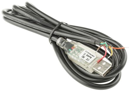 USB-RS232-WE-1800-BT_3.3 FTDI Chip RS232 USB A Male to Cable End Converter Cable