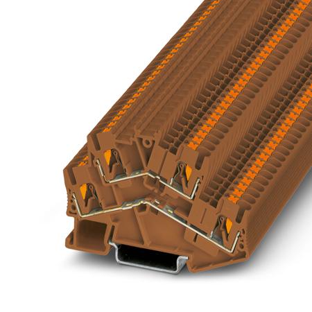 1037088 Phoenix Contact  PTTBS 2.5 BN Series Brown, 0.14 → 4mm², Push In Termination, ATEX, IECEx