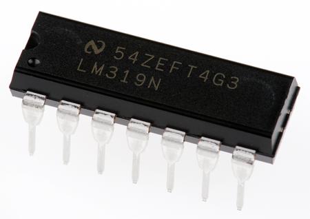 LM319N/NOPB  Texas Instruments, Dual Comparator, Open Collector O/P, 0.08μs 9 → 28 V 14-Pin MDIP