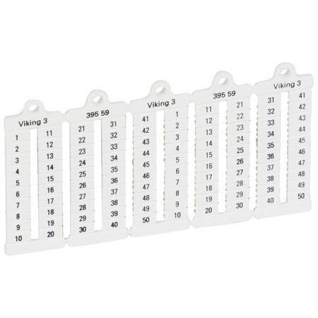 0-395-59 Legrand Number Marker Plate for use with  for use with Terminal Blocks