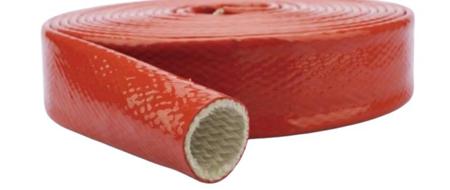 457-341 RS PRO Braided Silicone Rubber Red Fire Sleeve, 22mm Diameter, 5m Length