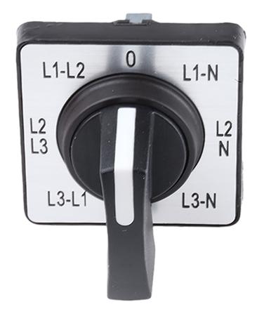 K1F027MCH 7 positions 45° Rotary Switch, 690 V ac, 5.6 A, Handle, Stay Put