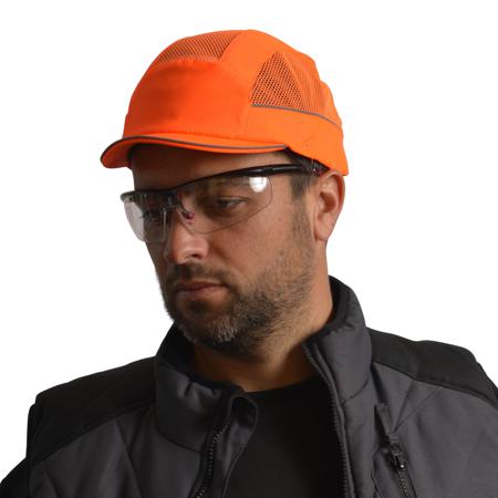 AIRC06V03STR SURFLEX Orange Short Peaked Bump Cap, PPE Protective Material