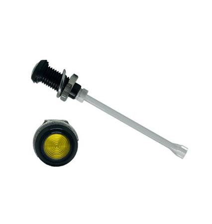 RHD-1140-F9PZY67PR  Bivar, Panel Mount Vertical LED Light Pipe, Yellow Round Lens