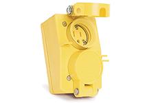 1301460151 TE Connectivity US Mains Plug, 15A Yellow, Wall Mount Socket, 125 V