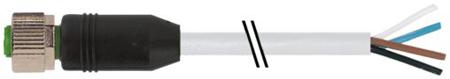 7000-12221-8620750 Murrelektronik Limited Female 4 way M12 to Free Cable End Sensor Actuator Cable, 7.5 m