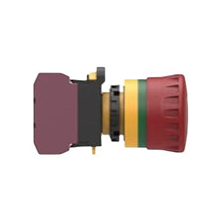 PBES22N21R TE Connectivity PBES22 Series Emergency Stop Push Button, Panel Mount, 22.3mm Cutout, 2NO + 1NC, IP20, IP65