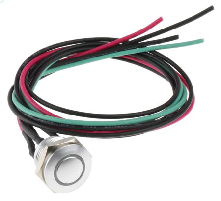 175-8518 Push Button Switch, IP67, 16 Dia.mm, Panel Mount Green, Red LED, 36V dc