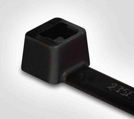 111-02160-T18L-PA66W-BK HellermannTyton Black Cable Tie Nylon UV Resistant, 200mm x 2.5 mm