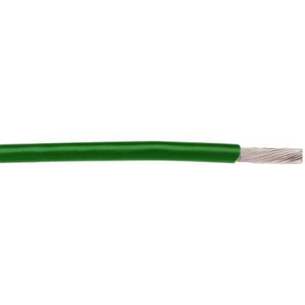 2843/19 GR005 Alpha Wire Hook-up Wire TEFLON Series Green 0.15 mm² Hook Up Wire, 26 AWG, 19/38, 30.5m, PTFE Insulation,