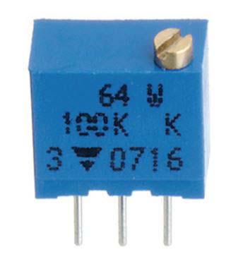 64WR2KLF 2kΩ, Through Hole Trimmer Potentiometer 0.25 W @ 85 °C Top Adjust TT ElectronicsBI, 64