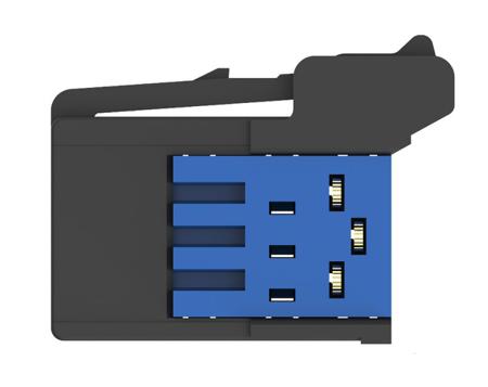 2-1473562-3 TE Connectivity RITS Connector Plug 3 Way Straight Cable Mount 2mm Pitch Blue