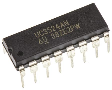 UC3524AN Texas Instruments , Dual PWM Controller, 40 V, 500 kHz 16-Pin, PDIP