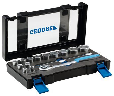 19DMU-20 Gedore , 15 Pieces Socket Set 1/2 in Square Drive