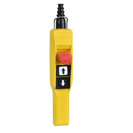 XACA2153 Schneider Electric Screw Clamp 2NO/3NC 3 Push Button Pendant Station 30mm 3 A ac, 270 mA dc Yellow PP, 600V, IP65 3