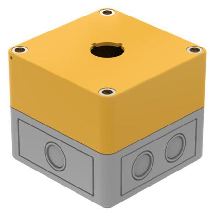 704.945.0 EAO Grey Plastic 4 Enclosure - 1 Hole 22.3mm Diameter