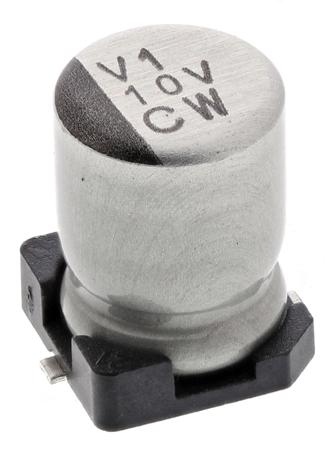 UCW1V100MCL1GS Nichicon 10μF Aluminium Electrolytic Capacitor 35V dc, Surface Mount -