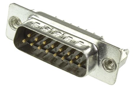 L717DS AH15P OL2 RM5 Amphenol Communications Solutions L717DS 15 Way Through Hole D-sub Connector Plug, 2.77mm Pitch, with 4-40 UNC,