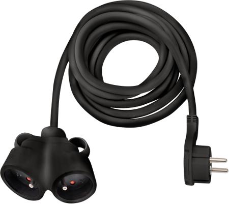 1161821212 brennenstuhl 2m 2 Socket Type E - French Extension Lead, 230 V, IP20