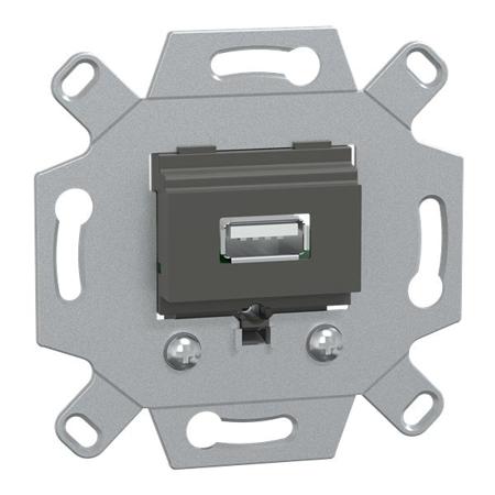MTN4581-0000 Schneider Electric, Flush Mount, Socket- Single Port Type USB A 2.0 IP20 USB Socket