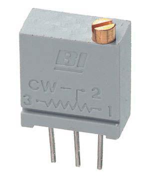 67WR1KLF 1kΩ, Through Hole Trimmer Potentiometer 0.5W Top Adjust TT ElectronicsBI, 67