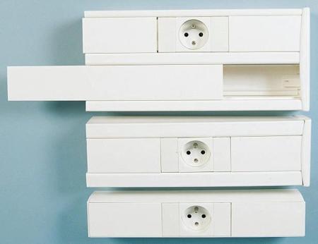 48002 Planet-Wattohm PVC 85 x 50mm Cable Trunking Flat Angle