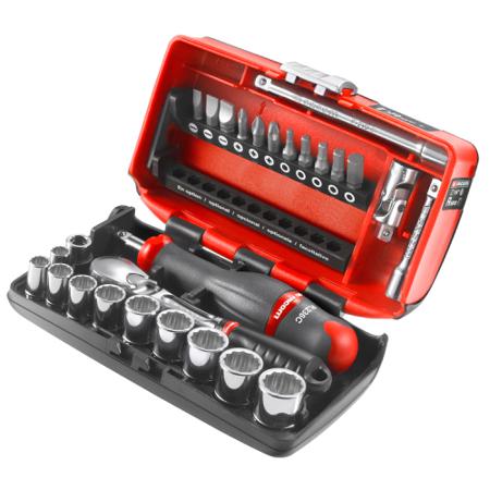 RL-NANO112 Facom RL.NANO112, 25 Piece Socket Set 1/4 in 12 Point Socket Drive