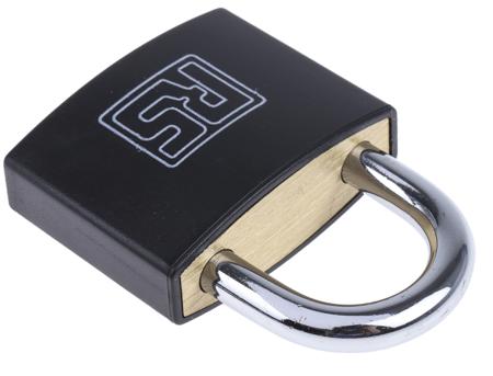 827-4394 RS Pro 43mm Brass with Key Padlock
