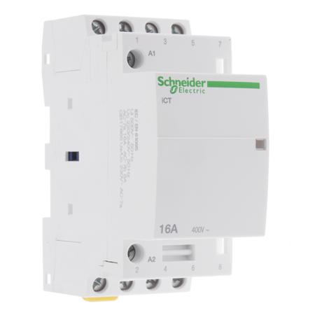 A9C22814 Schneider Electric Acti 9 iCT Contactor, 4NO, 16 A, 1.6 W, 220 → 240 V ac Coil