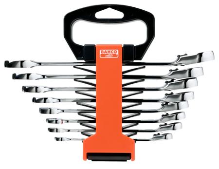 1RZ/SH8 Bahco 1RZ Series 8-Piece Spanner Set, 5/16 → 3/4, Alloy Steel