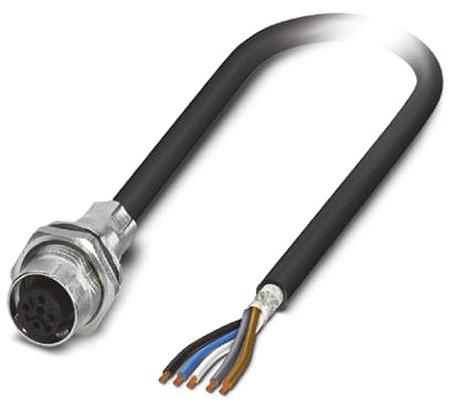 1419328 Phoenix Contact Female 5 way M12 to 5 way Free Cable End Sensor Actuator Cable, 1 m