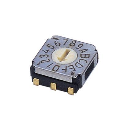 SA-7070TA Nidec Components SA-7000, 16 Position, Hexadecimal Rotary Switch, 100 mA, J-Hook