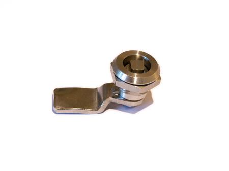 517-869 RS PRO Silver Stainless Steel Camlock, 25.8mm Panel-to-Tongue, 20.1 x 22.5mm Cutout, Key Unlock