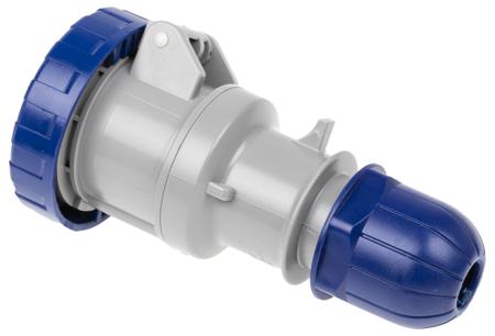 318-1643 Scame IP66, IP67 Blue Cable Mount 2P+E Industrial Power Socket, Rated At 16A, 230 V