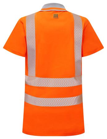 LFE974-NB-10 PULSAR LFE951 Orange Women Hi Vis Polo Shirt, 10in