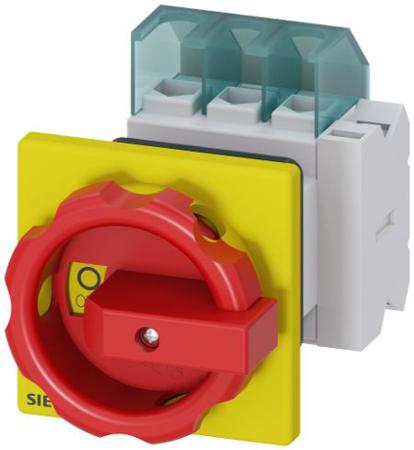3LD2154-1TP53 Siemens 3P Pole Panel Mount Non-Fused Switch Disconnector - 25A Maximum Current, 9.5kW Power Rating, IP65
